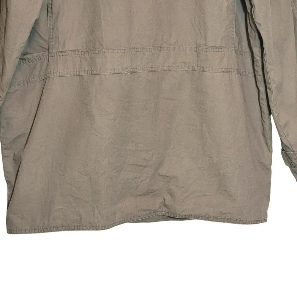 J. Crew Vintage Barn Jacket Tan Corduroy Collar Rugged Fall Canvas Coat L Tall